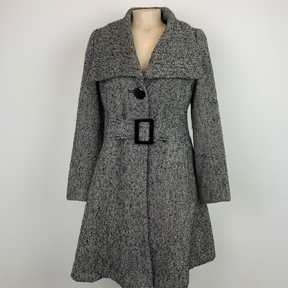 Black and White Pea Coat Size 7/8